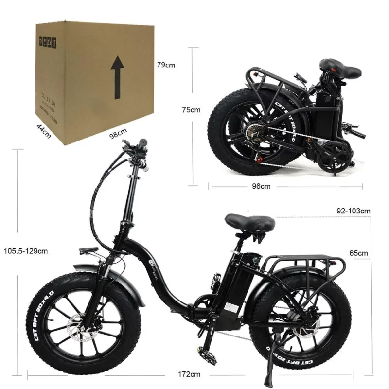 Fat Bike CMACEWHEEL Y20 - Vélo électrique pliant 750W – Image 8